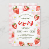 Berry First Birthday 1st Birthday Invitation 招待状 (正面/裏面)