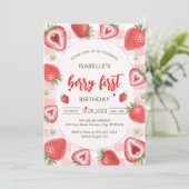 Berry First Birthday 1st Birthday Invitation 招待状 (スタンド正面)