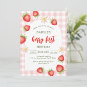 Berry First Birthday 1st Birthday Invitation 招待状 (スタンド正面)