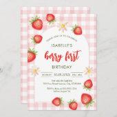 Berry First Birthday 1st Birthday Invitation 招待状 (正面/裏面)