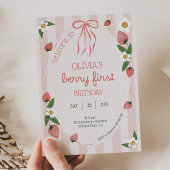  Berry First Birthday 1st Birthday Invitation 招待状