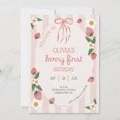  Berry First Birthday 1st Birthday Invitation 招待状 (正面)