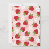 Berry First Birthday 1st Birthday Strawberry Photo 招待状 (裏面)