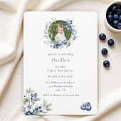  Berry First Birthday  blueberry party photo 招待状