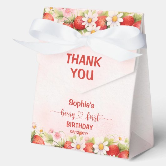 Berry First Birthday Favor Box フェイバーボックス (正面)