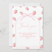 Berry First Birthday Girl サンキューカード (正面)