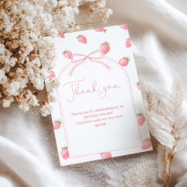 Berry First Birthday Girl サンキューカード