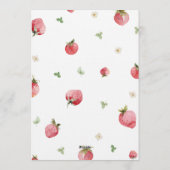 Berry First Birthday Girl - Sweet Strawberry Party 招待状 (裏面)