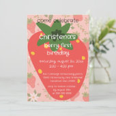 Berry First Birthday Invitation  招待状 (スタンド正面)