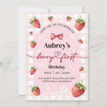 Berry First Birthday Invitation