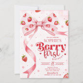 Berry first birthday invitation, 1st birthday 招待状 (正面)
