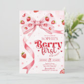 Berry first birthday invitation, 1st birthday 招待状 (スタンド正面)