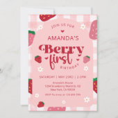 Berry First Birthday Invitation, 1st Birthday  招待状 (正面)
