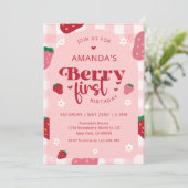 Berry First Birthday Invitation, 1st Birthday  招待状 (スタンド正面)