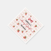 Berry First Birthday Paper Napkin スタンダードカクテルナプキン (角)