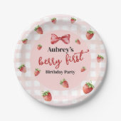 Berry First Birthday Paper Plate ペーパープレート (正面)