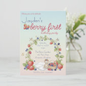 Berry First Birthday Party 招待状 (スタンド正面)