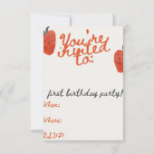 Berry First Birthday Party Invitation 招待状 (裏面)