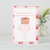 Berry First Birthday Party Invitation 招待状 (スタンド正面)