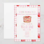 Berry First Birthday Party Invitation 招待状 (正面/裏面)