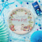 Berry First Birthday Party Paper Plate ペーパープレート (パーティー)