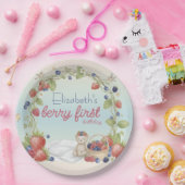 Berry First Birthday Party Paper Plate ペーパープレート (パーティー)