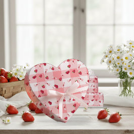 Berry First Birthday Red Gingham Bows ラッピングペーパー