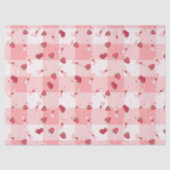 Berry First Birthday Red Gingham Bows 薄葉紙 (正面)