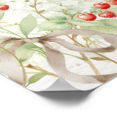 Berry First Birthday Rococo Welcome Sign ポスター (角)