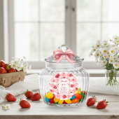 Berry First Birthday Stickers Red Gingham Bows ラウンドシール