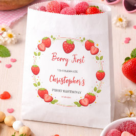 Berry First Birthday | Strawberry 1st Birthday  フェイバーバッグ