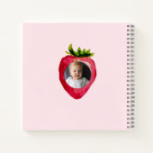 Berry First Birthday Strawberry Custom Guest Book ノートブック (裏面)