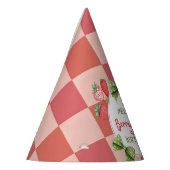 Berry First Birthday Strawberry Party  パーティーハット (左)