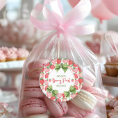 Berry First Birthday Strawberry Party ラウンドシール