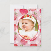 Berry First Birthday Thank You Card サンキューカード (裏面)