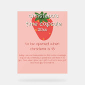 Berry First Birthday Time Capsule Sign アクリルサイン (正面)