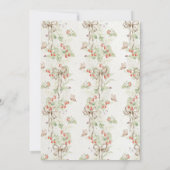 Berry First Birthday Vintage Floral 招待状 (裏面)