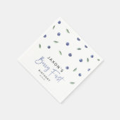 'Berry First' Blueberry 1st誕生日パーティー スタンダードカクテルナプキン (角)