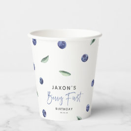 'Berry First' Blueberry 1st誕生日パーティー 紙コップ