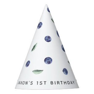 'Berry First' Blueberry 1st誕生日 パーティーハット
