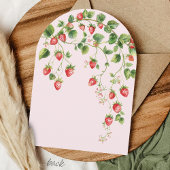 Berry First Boho Chic Photo 1st Birthday Party 招待状