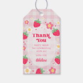 Berry First Cute 1st Birthday Strawberry ギフトタグ (正面)