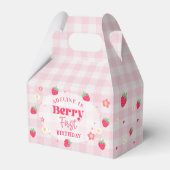 Berry First Cute 1st Birthday Strawberry フェイバーボックス (正面サイド)