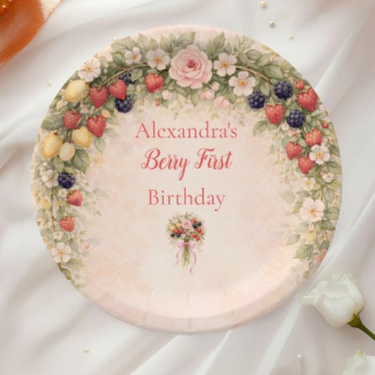 Berry First Garden 1st Birthday ペーパープレート