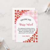 Berry first gingham birthday Thank You Card カード (正面/裏面インサイチュ)