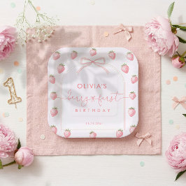 Berry First Girl Birthday  ペーパープレート