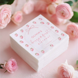 Berry First Girl Birthday Paper Napkin スタンダードランチョンナプキン