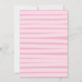 Berry First Pink Strawberry Patch 1st Birthday 招待状 (裏面)