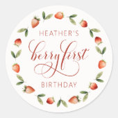 Berry First Sticker ラウンドシール (正面)