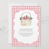 Berry First Strawberry 1st Birthday 招待状 (裏面)